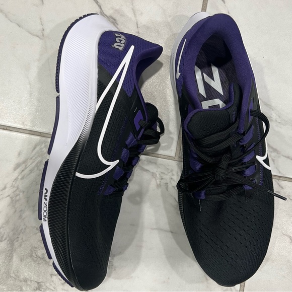 Nike TCU Horned Frogs Air Zoom Pegasus 38 Running Shoe DJ0855-001 Multi Size - Picture 8 of 10